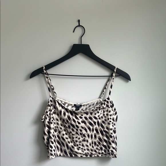 Express Black and‎ White Crop Camisole - Picture 1 of 11